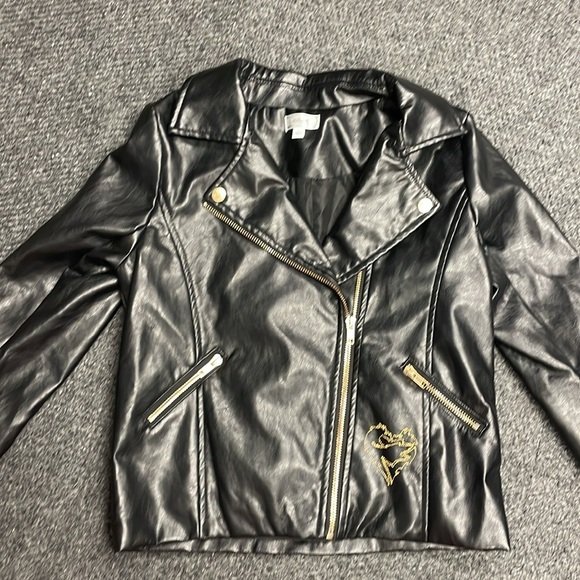 D-signed by Disney Black Moto Jacket Kids Beauty and the Beast Size Large - Picture 2 of 6